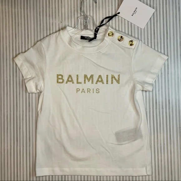 NWT! BALMAIN Girls White T-Shirt Sz. 4Y - Picture 5 of 7